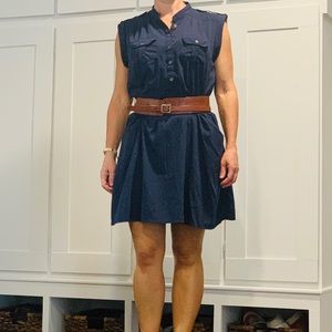 Speed Control Button Down Shirt Dress